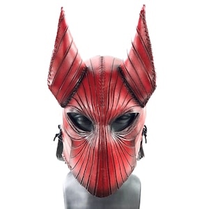 Handgemaakt Dracula-masker van echt leer