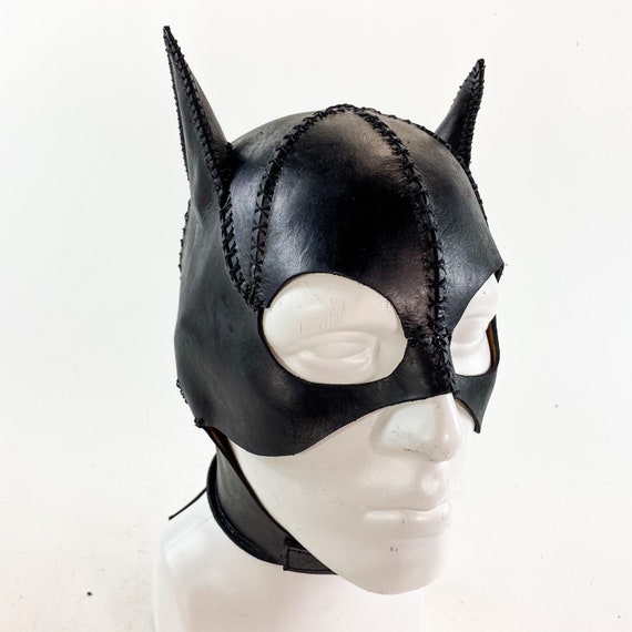 Handcrafted Leather Coif Mask Etsy UK