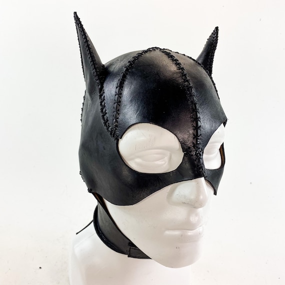 Handcrafted Genuine Leather Catwoman Coif Mask - Etsy