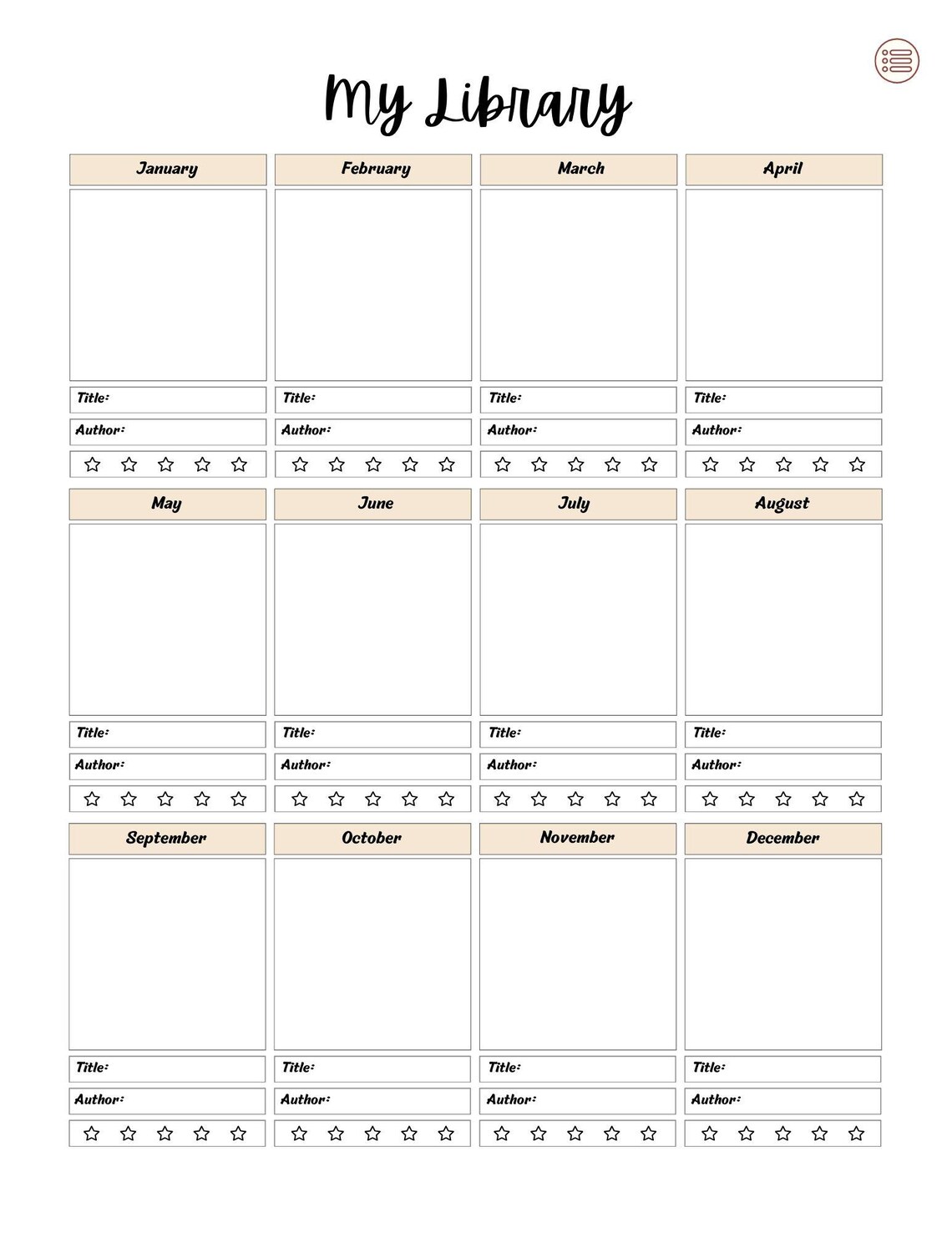 Printable Reading Journal & Tracker | Reading Log Planner | Book Review ...