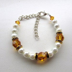 Baby Birthstone Bracelet Topaz Bracelet Children Bracelet Birthstone Bracelet Mother Day Gift Baby Gift Baptism Gift