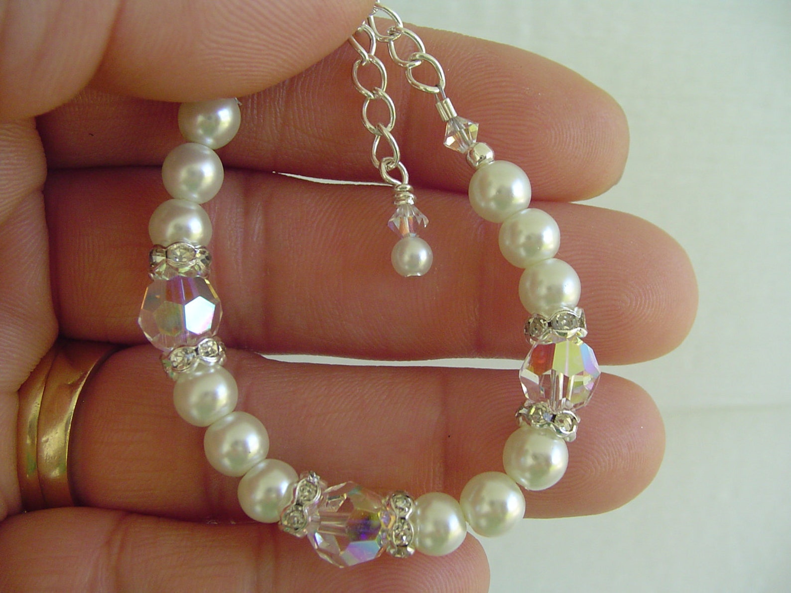 Crystals Baby Bracelet, Swarovski Crystal Bracelet, Baby Gift, Baptism