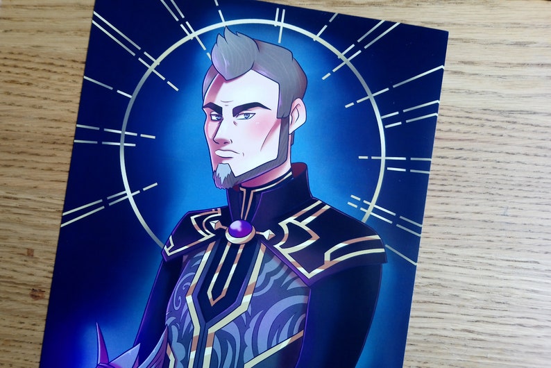 Lord Viren The Dragon Prince Wizard Fantasy Illustration A4 Art Prints