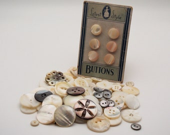 Mother of Pearl Buttons in Black & White