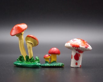 Mini Mushrooms for Fairy Garden Dollhouse Accessories