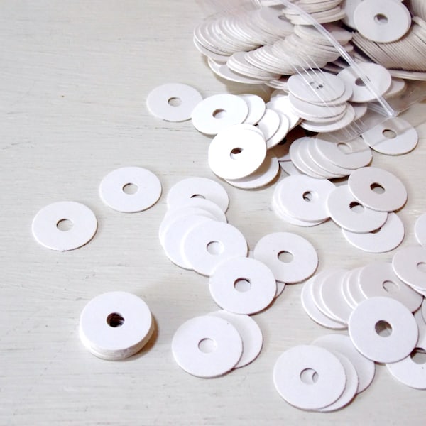 White Cardboard Washer Discs Scrapbooking Envelope Making Qty 100