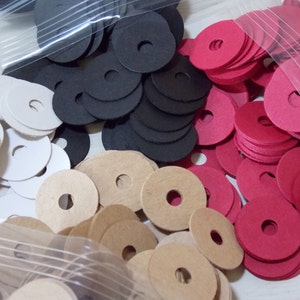 Black Cardboard Washer Discs Scrapbooking Envelope Making Qty 300 image 5