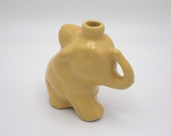 Small Yellow UHL Pottery Elephant Bottle