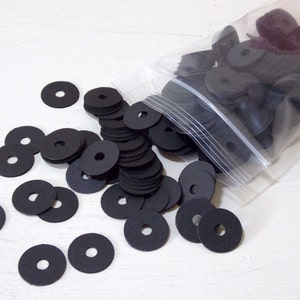 100 Black Cardboard Washer Discs Scrapbooking Envelope Making Qty image 3