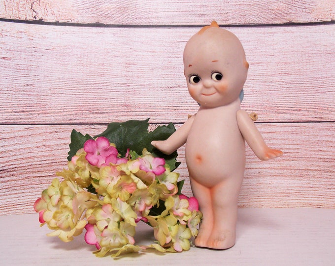 Bisque Kewpie Doll Jointed With Blue Wings Etsy