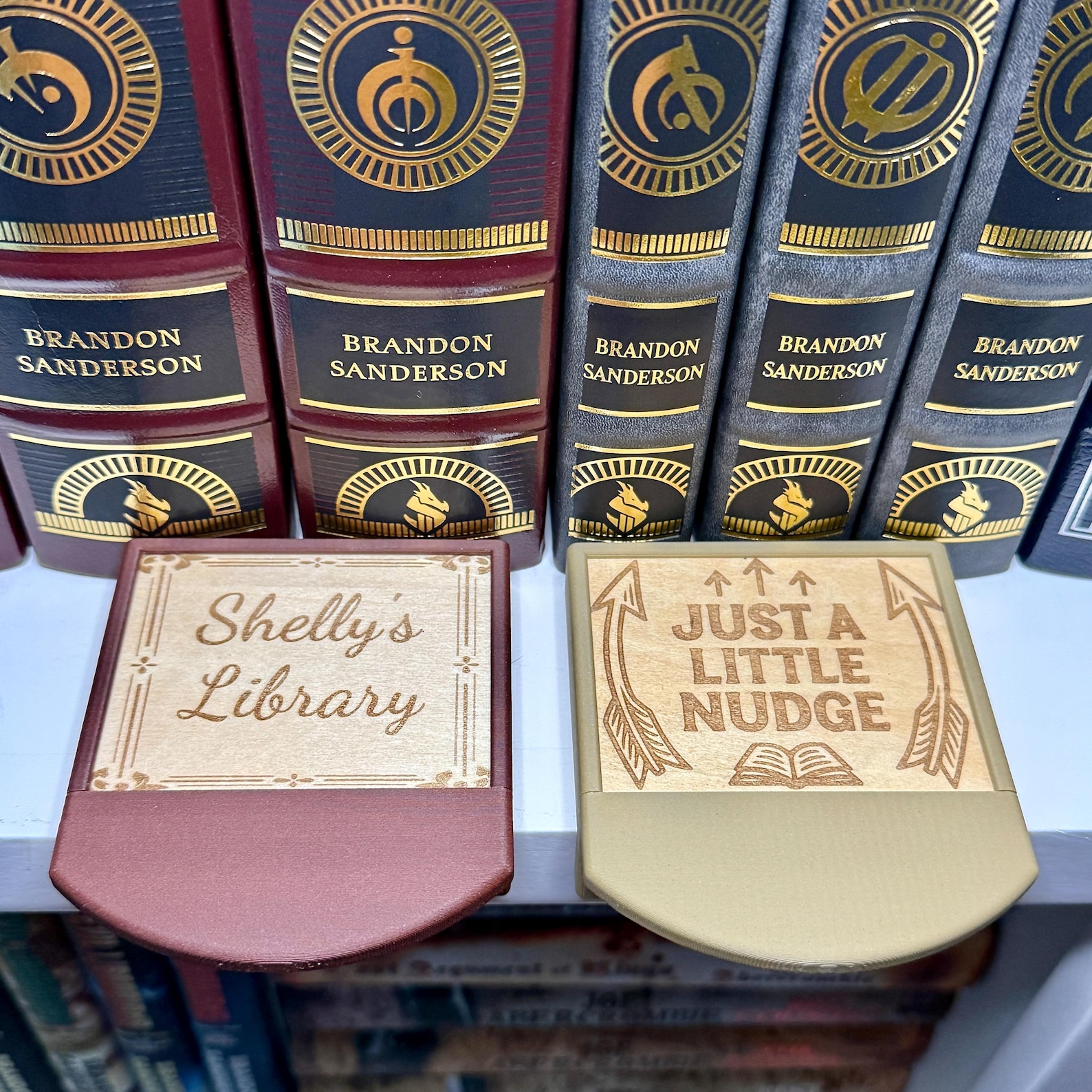 Book Alignment Tool - Custom Book Nudge/book Organizer With Name or ...