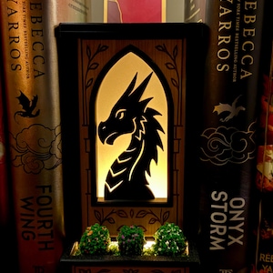 Glowing Dragon Tower - Bookmark Holder & Shelf Decor for Book Lovers
