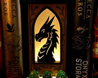Glowing Dragon Tower - Bookmark Holder & Shelf Decor for Book Lovers