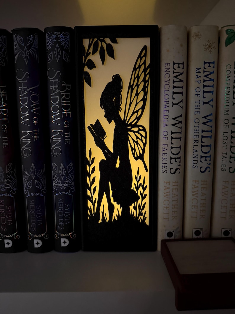 Glowing Fairy Book Nook - Backlit Shadow Box for Fantasy Bookshelves ...