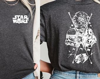 Star Wars Graphic Shirt, Galactic Darth Vader & Stormtrooper Gift Tee