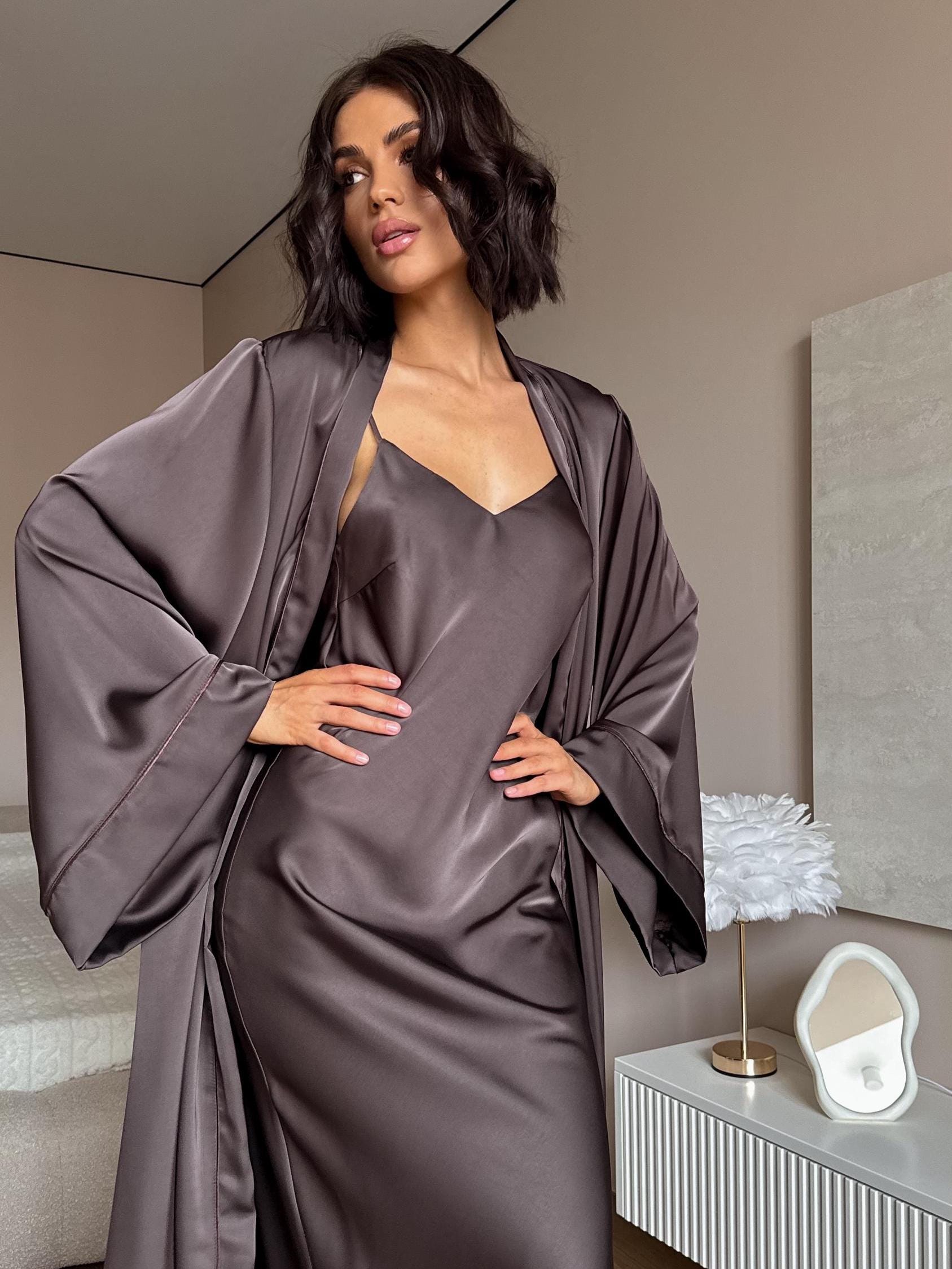 light brown slip dress L'Agence Seridie Silk Slip Dress In Neutral/Blue Ditsy Paisley main image 0