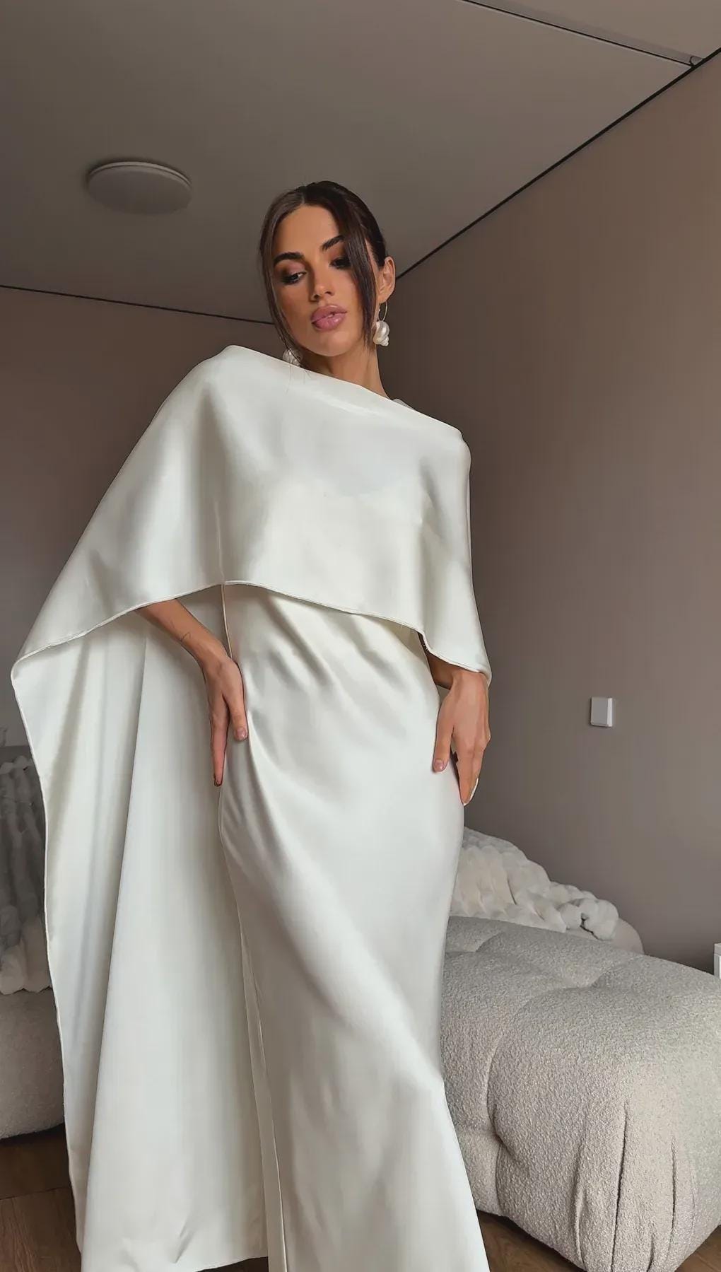 silk dress with shawl Satin Shawl