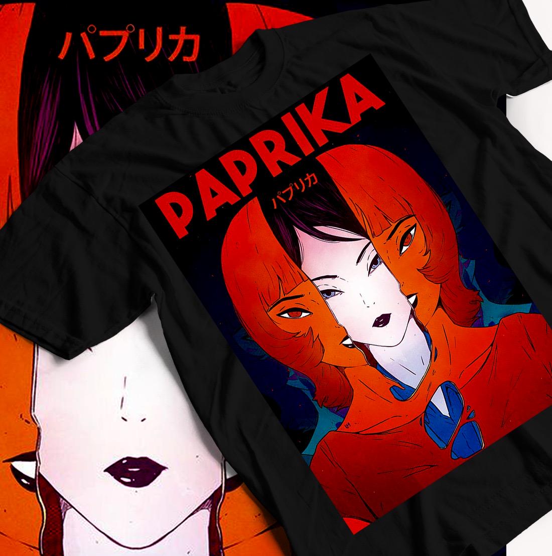 ユニセックスパプリカアニメTシャツ、今敏、千葉敦子シャツ