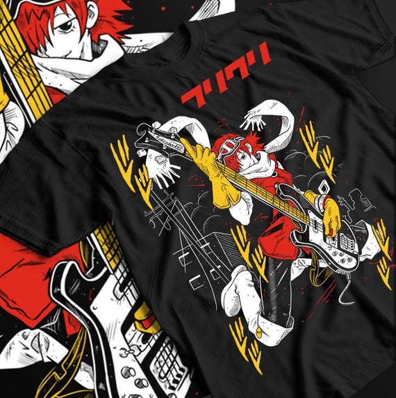 FLCL Anime T-Shirt \u2013 Varsity Los Angeles FLCL Anime Tee