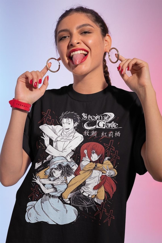 Steins Gate T-shirt Kurisu Makise Girl Kawaii Waifu Anime Shirt