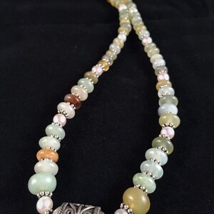 Aventurine Dreams Riche Bali et argent sterling et collier de perles daventurine et de perles image 2