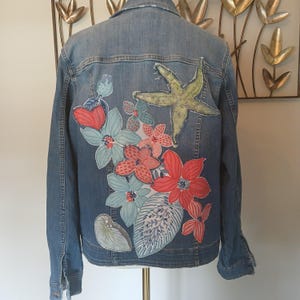 Reworked Fishermancore Denim Jacket - One Of A Kind - Sz L