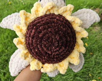 Crochet Sunflower Sea Turtle Plushie
