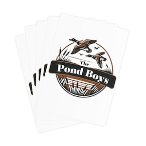 Conjunto de cartas de pôquer personalizadas, presente exclusivo para jogadores, baralho The Pond Boys, ideal para festas, noites de jogos, cartas de baralho personalizadas
