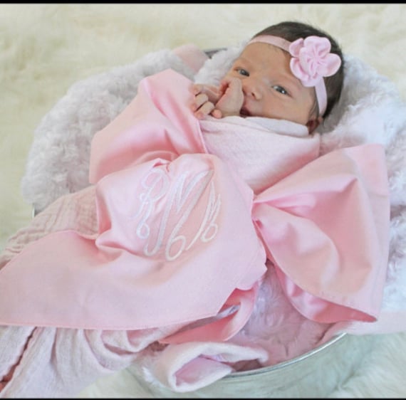 SWADDLE SASH Monogrammed with Blanket Monogrammed Swaddle Etsy