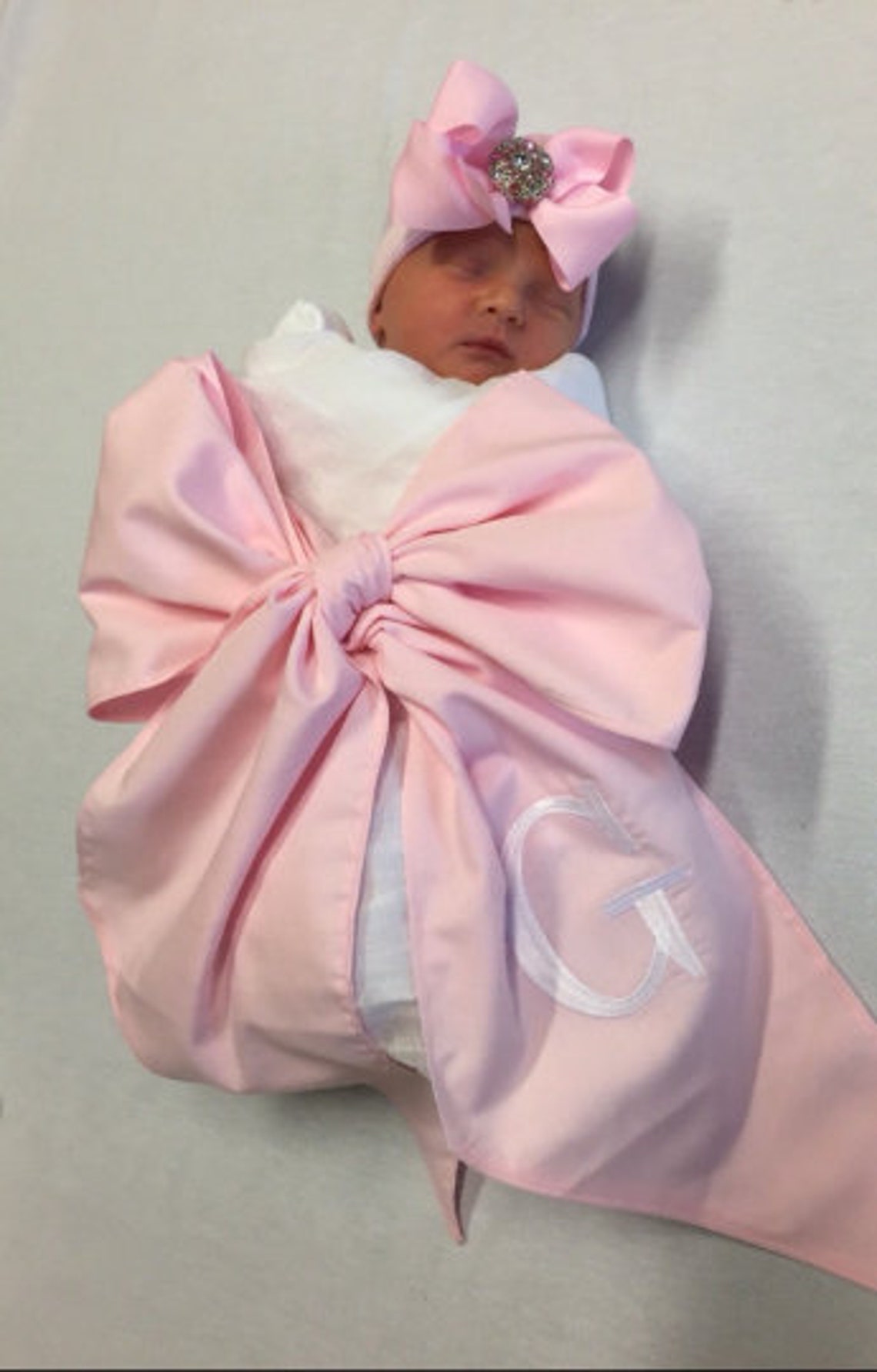 SWADDLE SASH Monogrammed With Blanket Monogrammed Swaddle Etsy