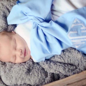 SWADDLE SASH Monogrammed with Blanket, Monogrammed Swaddle Sash, Sash with Blanket, Swaddle with Sash, Maternity Pictures