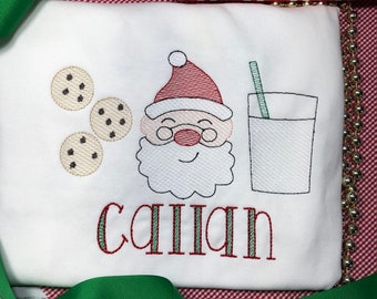 Personalized Santa Cookies Bodysuit and Bloomer Set