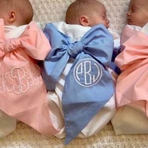 SWADDLE SASH Monogrammed with Blanket, Monogrammed Swaddle Sash, Sash with Blanket, Swaddle with Sash, Maternity Pictures