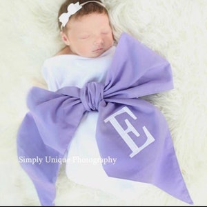 SWADDLE SASH Monogrammed with Blanket, Monogrammed Swaddle Sash, Sash with Blanket, Swaddle with Sash, Maternity Pictures
