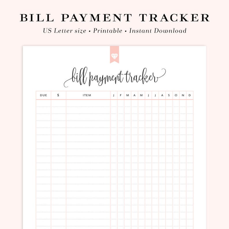 Invoice Cost Tracker Printable, Expenditures Printable, Bills Tracker, Immediate Obtain picture relating to Bill Payment Tracker Printable referred to as Invoice Charge Tracker Printable, Charges Printable, Bills Tracker, Instantaneous Obtain