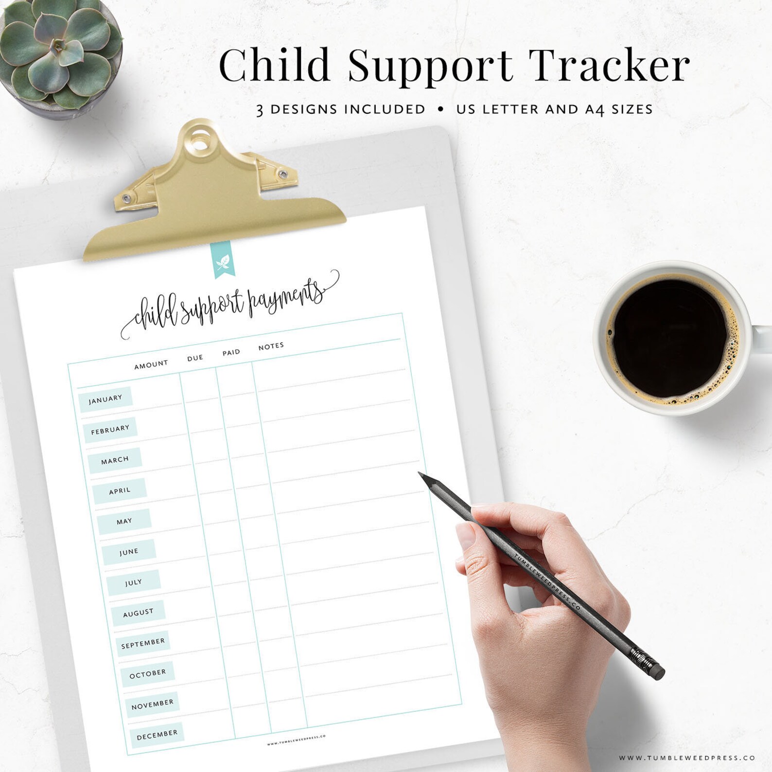 Child Support Printable Child Support Payment Tracker - Etsy