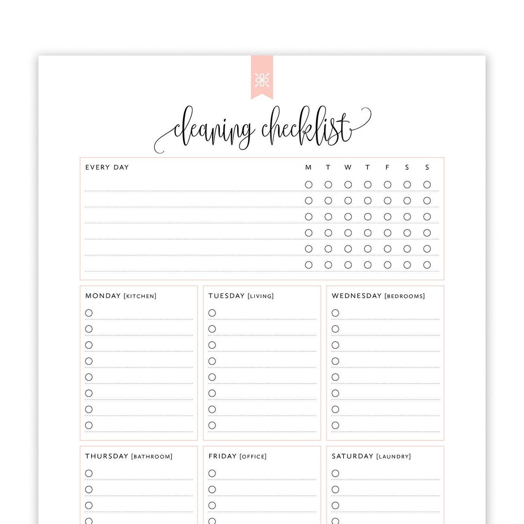 cleaning-checklist-printable-editable-cleaning-list-printable-cleaning-schedule-home-cleaning-list-home-binder-instant-download-etsy