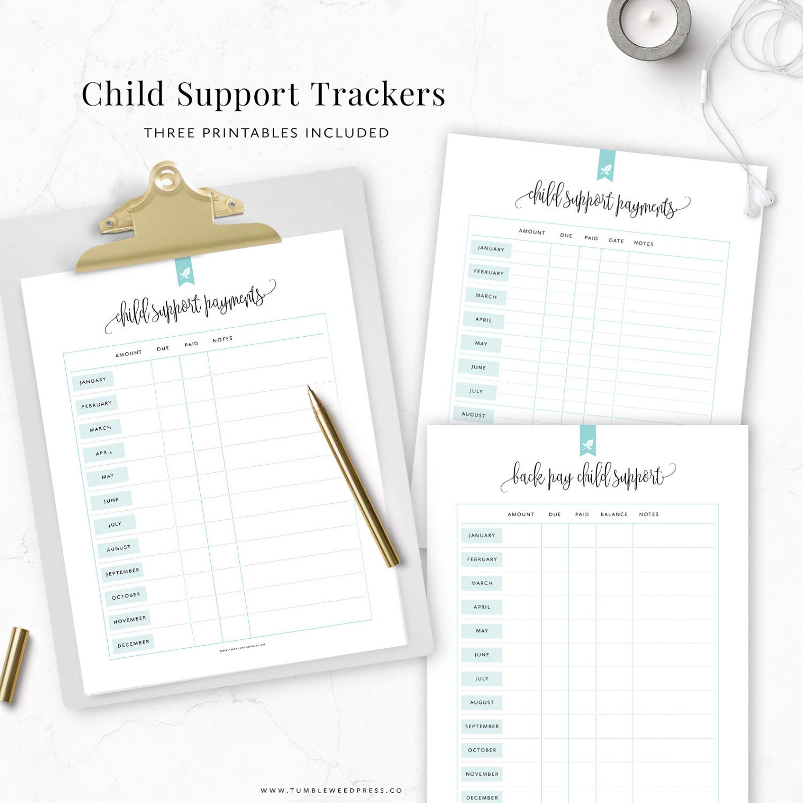 Child Support Printable Child Support Payment Tracker - Etsy