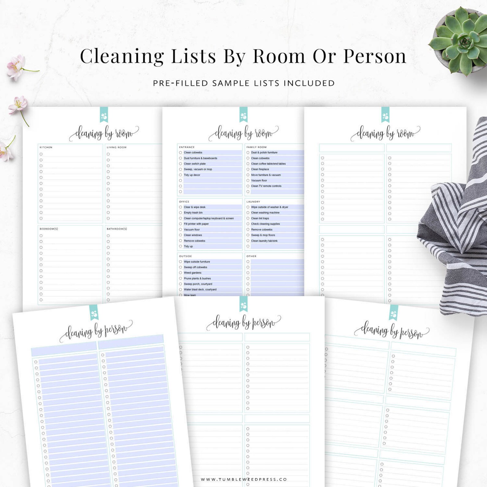 Cleaning Binder Kit Printable Editable Cleaning Checklist - Etsy