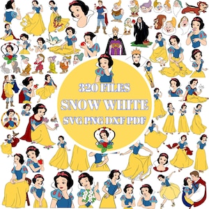 Disney Svg, Snow White Clipart, Snow White SVG Bundle, Snow White Svg, Snow White Svg Files for Cricut and Silhouette, Digital Download