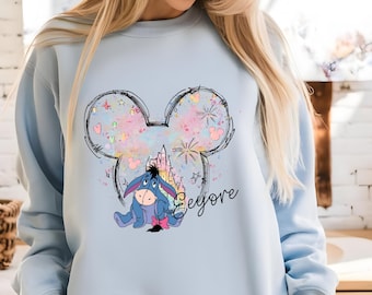 Watercolor Winnie the Pooh Clipart: Classic Eeyore (PNG Files)