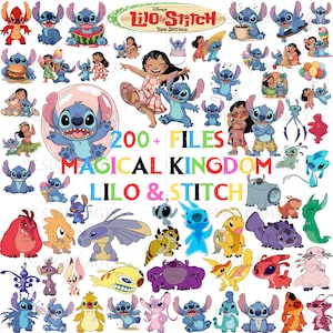 Lilo and Stitch SVG Bundle: 200+ Stitch Clipart Designs (Digital Download)
