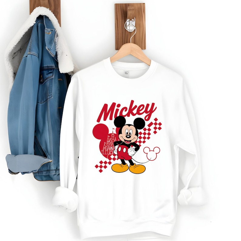 Mickey Png, Disney Mickey Png, Retro Mickey Mouse Png, Mouse Png, Kids Shirt Png Design, Checkered Png, Birthday Shirt Png, Funny Mickey Png