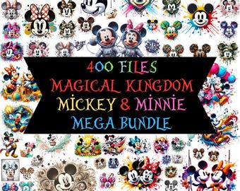 Mickey & Minnie Mouse SVG Bundle | 400+ Disney Designs (Digital Download)