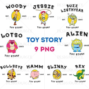 Toy Story Characters PNG Bundle: Cricut & Silhouette Files (Digital Download)