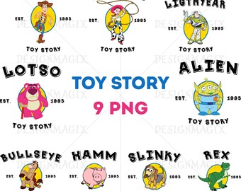 Toy Story Characters PNG Bundle: Cricut & Silhouette Files (Digital Download)