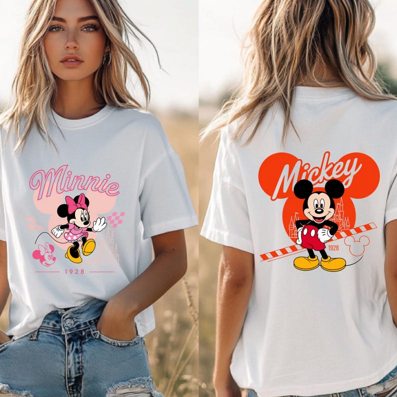Mickey and Friends PNG, Retro Mickey Clipart Bundle, Funny Disney Characters, Kids Shirt Png Design, Birthday Png, Disney Couple Png Bundle