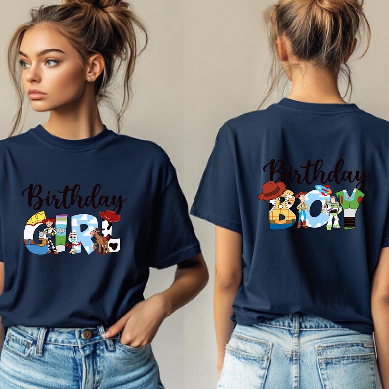 Toy Story Family PNG Bundle - Papa Mama Boy Girl PNG, Disney Pixar Digital Download, Cute Cartoon Png Design, Birthday Matching Family Png
