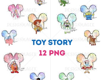 Toy Story png, Woody Toy Story Png Bundle, Buzz Lightyear Watercolor