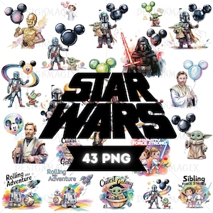 Disney Star Wars Png Bundle | Disney Mickey Star Wars PNG, Star Wars Characters PNG, Star Wars PNG, Star Wars Png, Darth Vader Shirt Design
